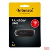 Intenso 16GB Rainbow Line USB 2.0, črn