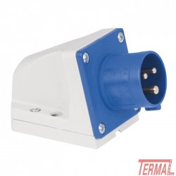 PCE CEE, Vtikač stenski 16A 240V, 3P Modra