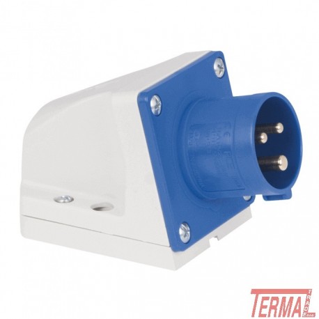 PCE CEE, Vtikač stenski 16A 240V, 3P Modra
